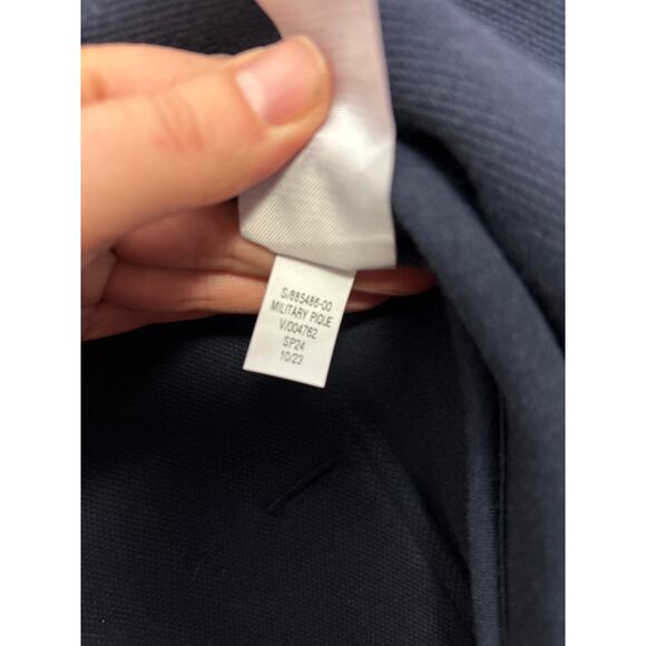 Banana Republic Factory Knit Pique Band-Colar Blazer - Navy Blue size L - Picture 7 of 7